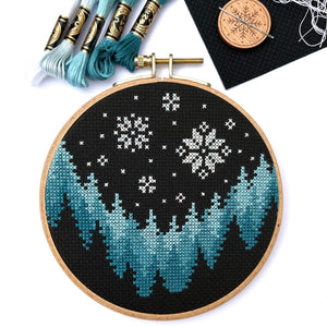 Snowy Woods Cross Stitch Pattern