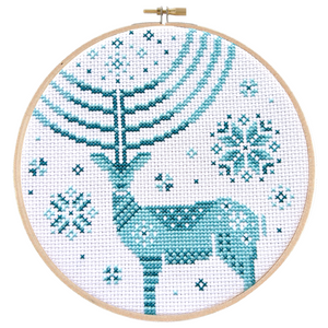 Winter Stag Cross Stitch Pattern