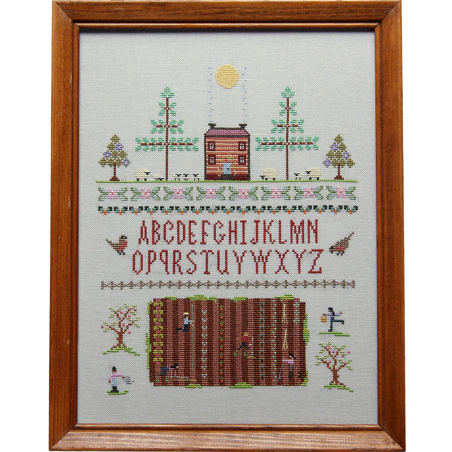 Full Moon Planting Cross Stitch Pattern