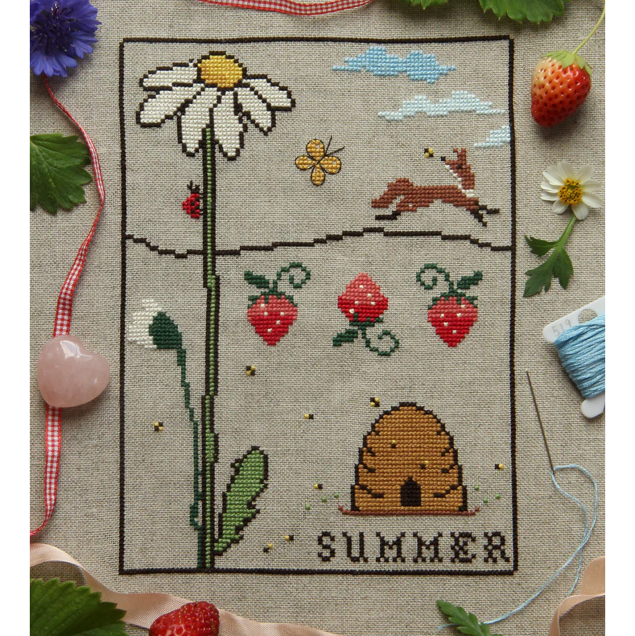 Strawberry Season Cross Stitch Pattern