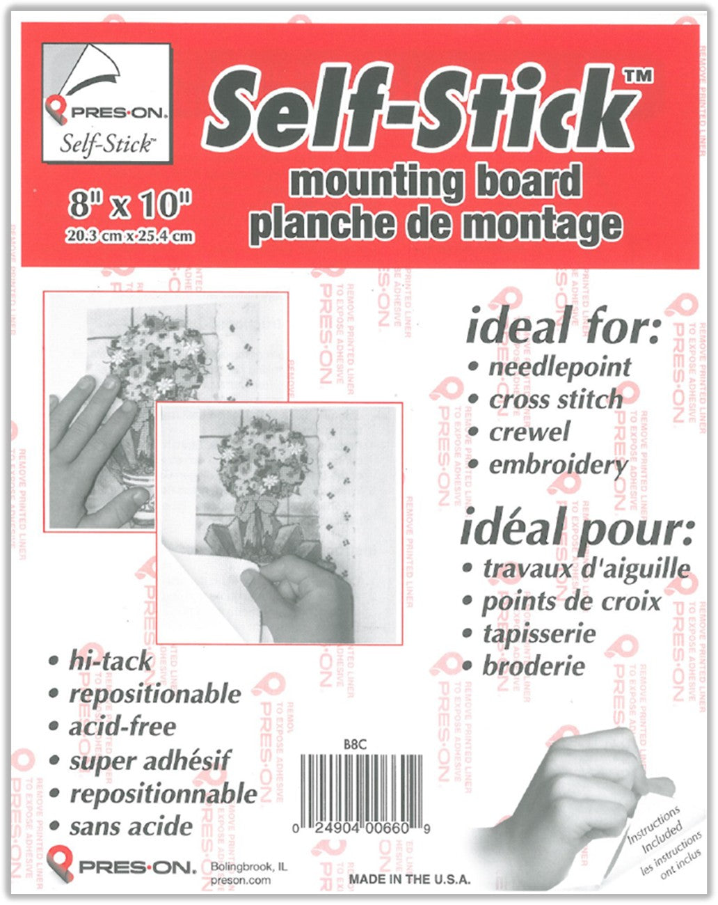 Sticky Board Self-Stick Mounting Board - 8 x 10 inches