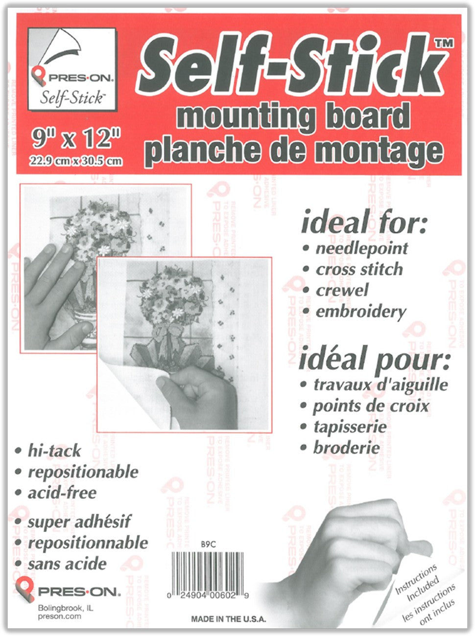 Sticky Board Self-Stick Mounting Board - 9 x 12 inches