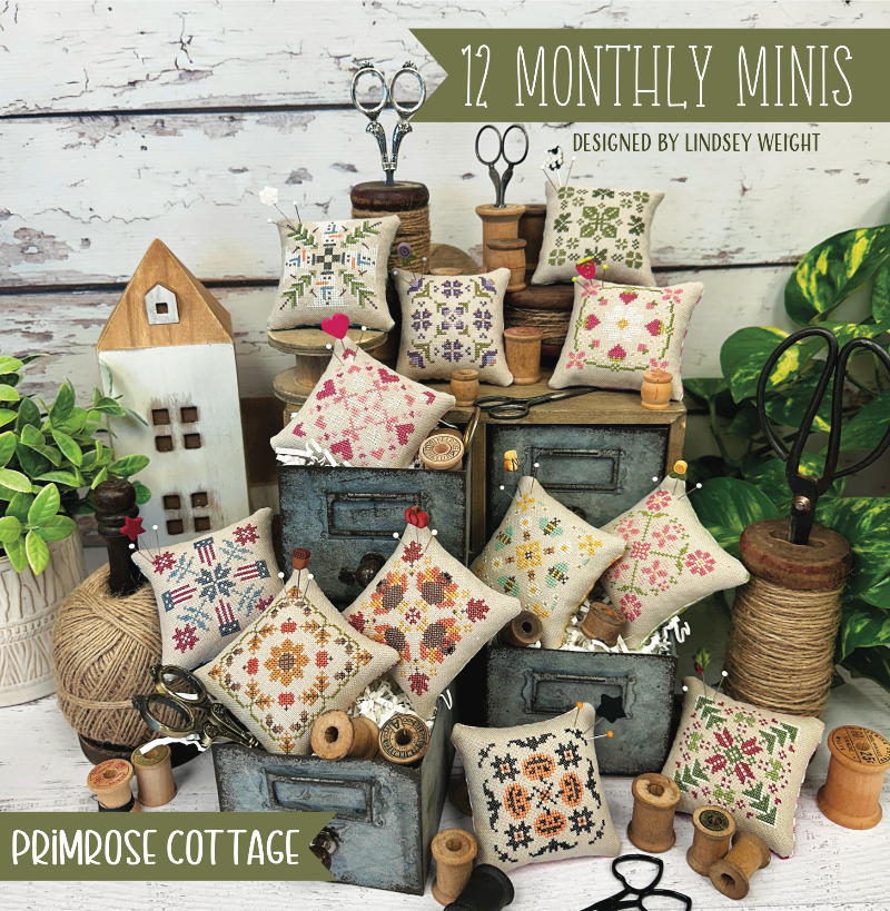 12 Monthly Minis Cross Stitch Pattern