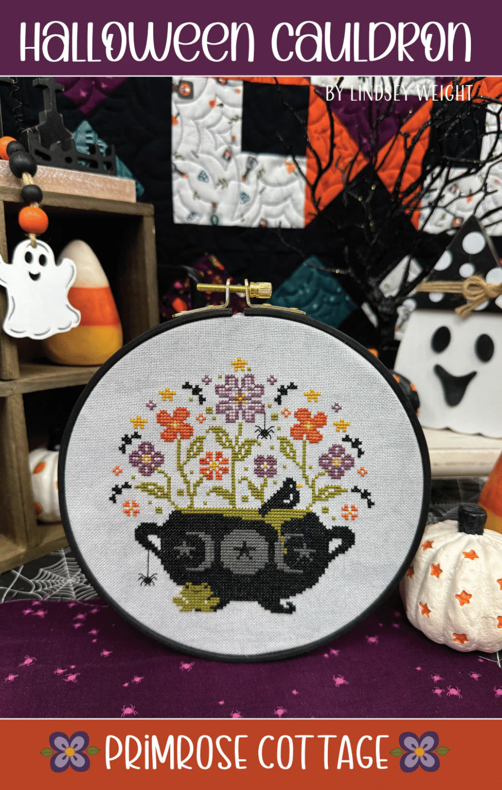 Halloween Cauldron Cross Stitch Pattern