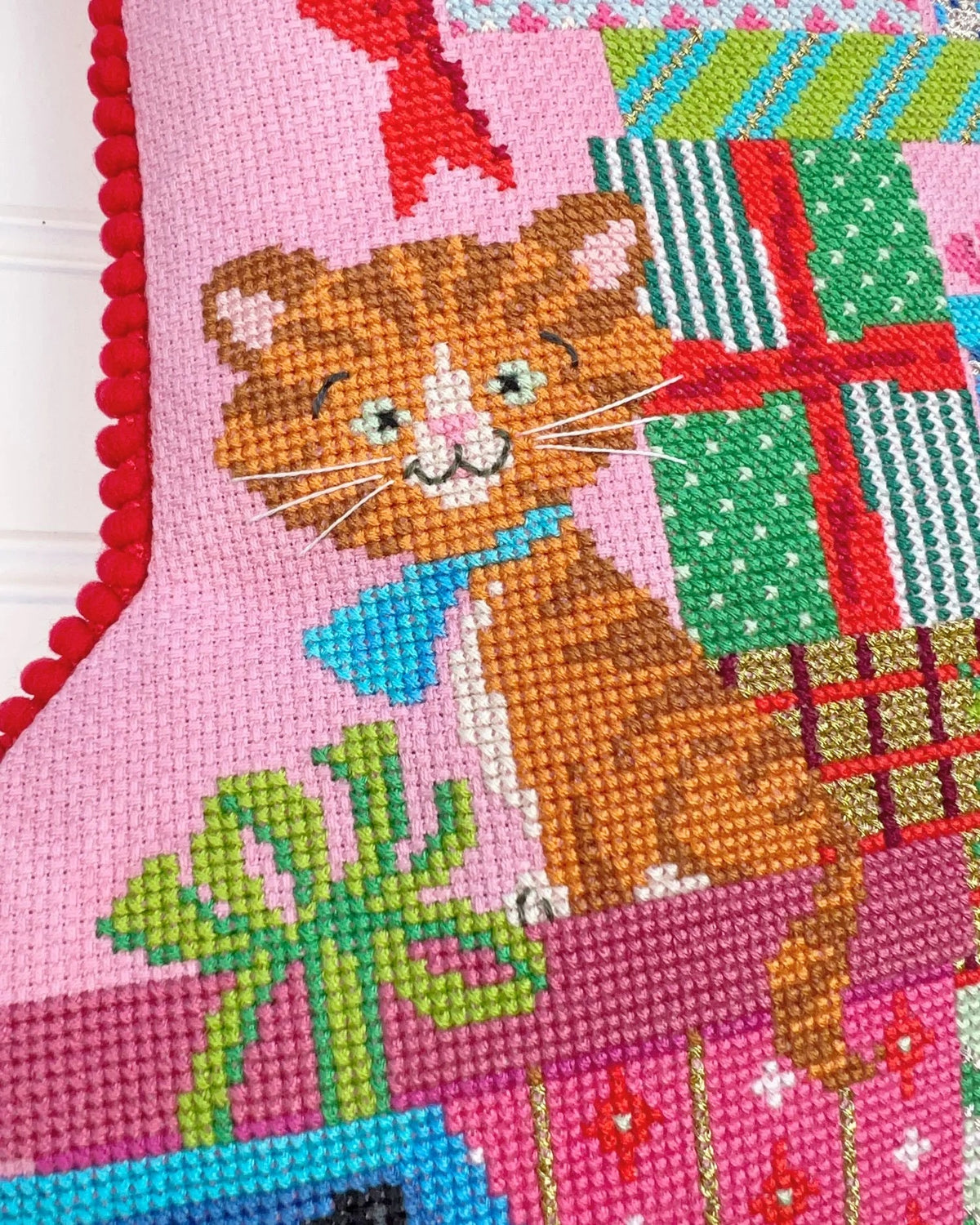 Purrfect Presents Christmas Stocking Cross Stitch Pattern