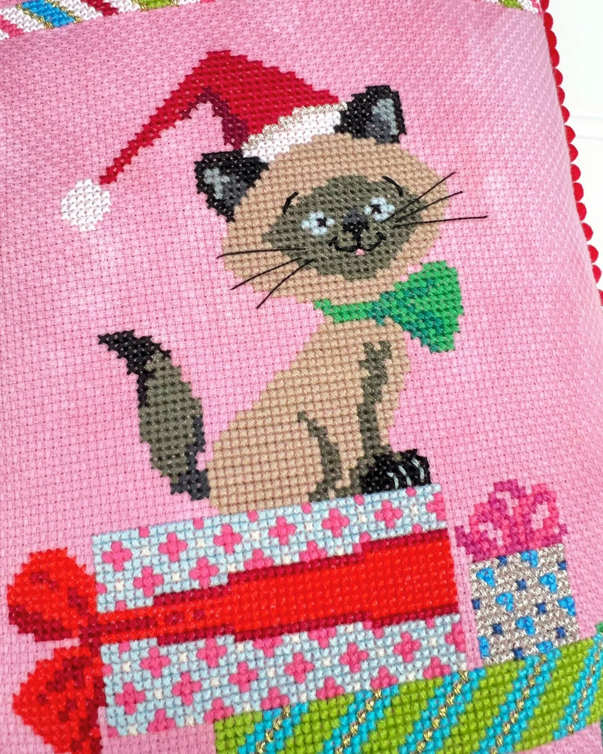 Purrfect Presents Christmas Stocking Cross Stitch Pattern