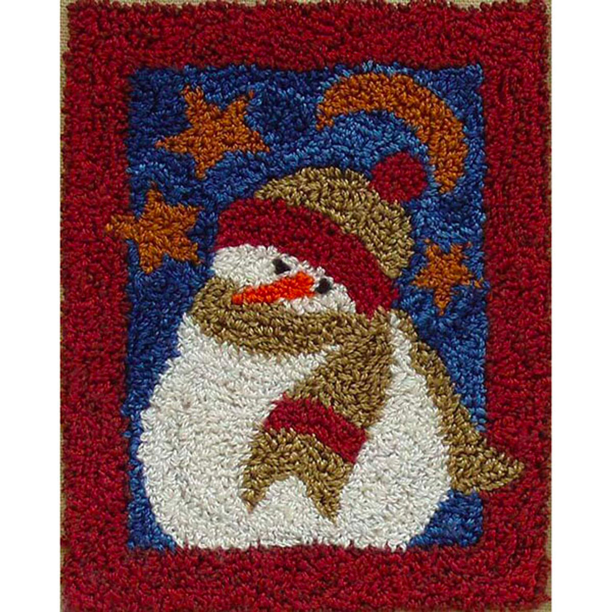 Midnight Snowman Punch Needle Embroidery Kit