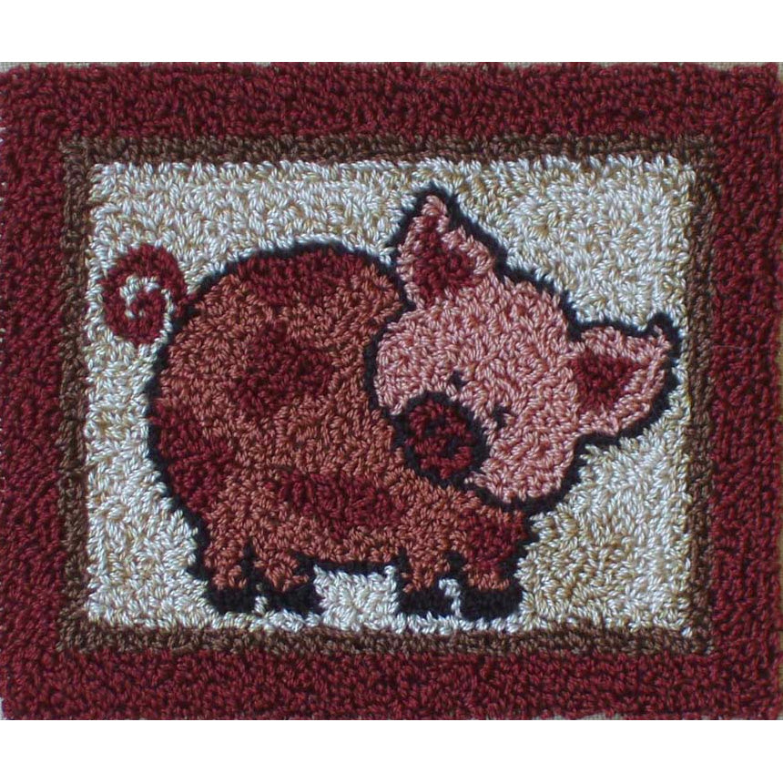 Pink Pig Punch Needle Embroidery Kit