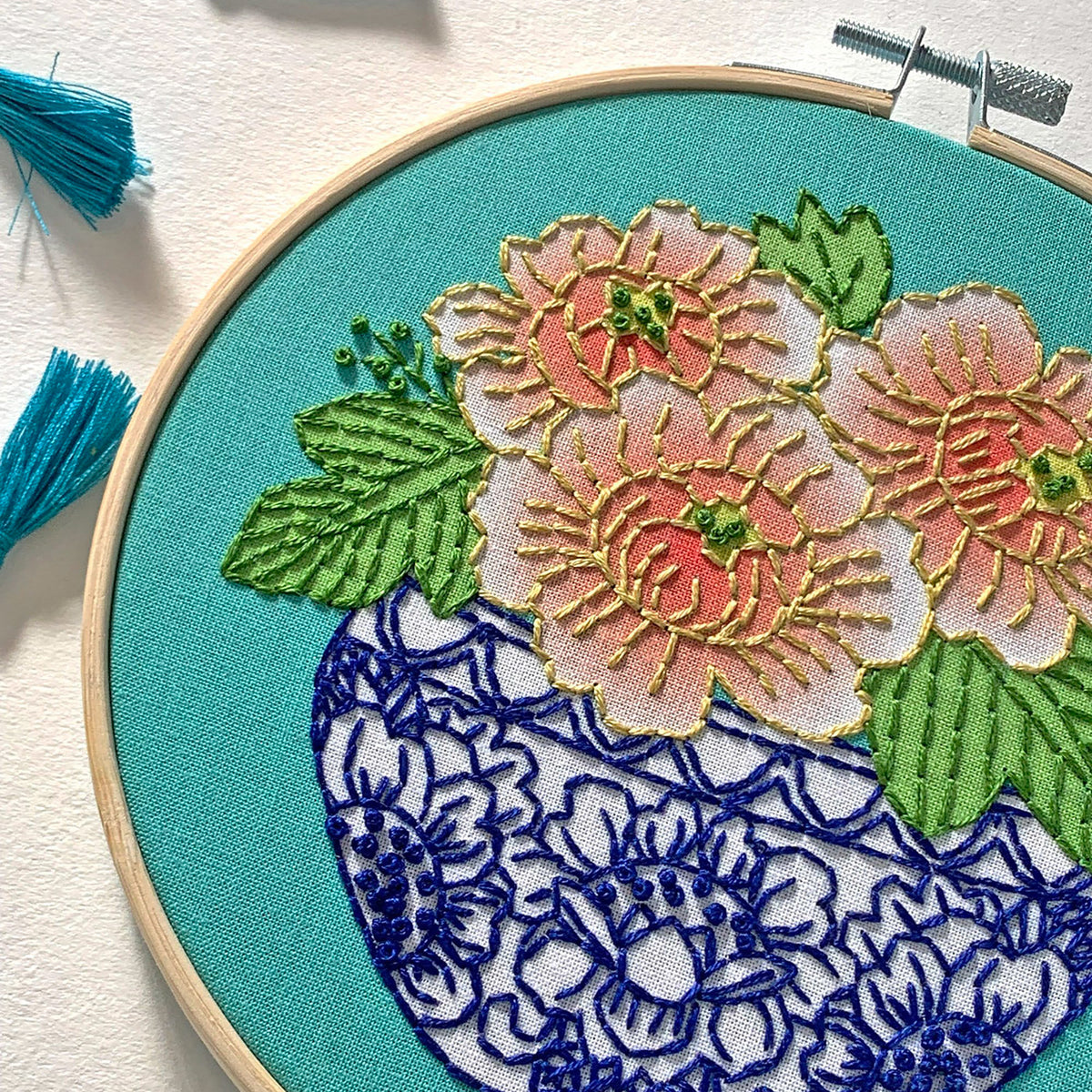 Peony Hand Embroidery Kit