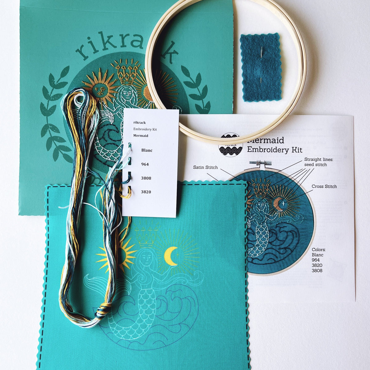 Mermaid Hand Embroidery Kit