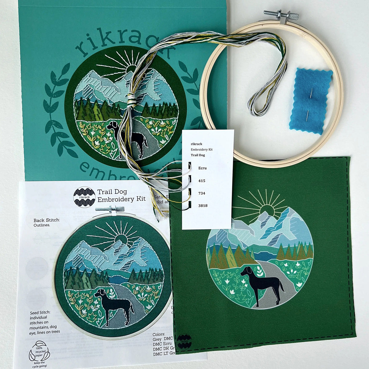 Trail Dog Hand Embroidery Kit