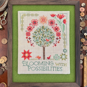 Blooming Skies Cross Stitch Pattern