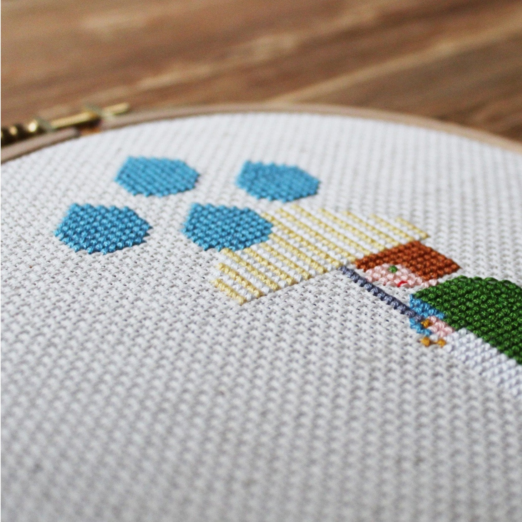 Cross Stitch PATTERN only -Rose with Simple Borders -Flowers Design