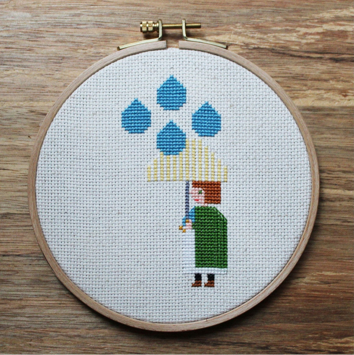 Il Pleut (It&#39;s Raining) Cross Stitch Pattern