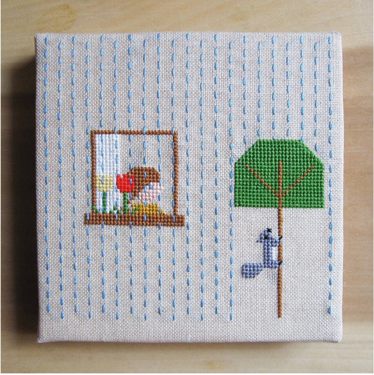 Spring Rain Cross Stitch Pattern