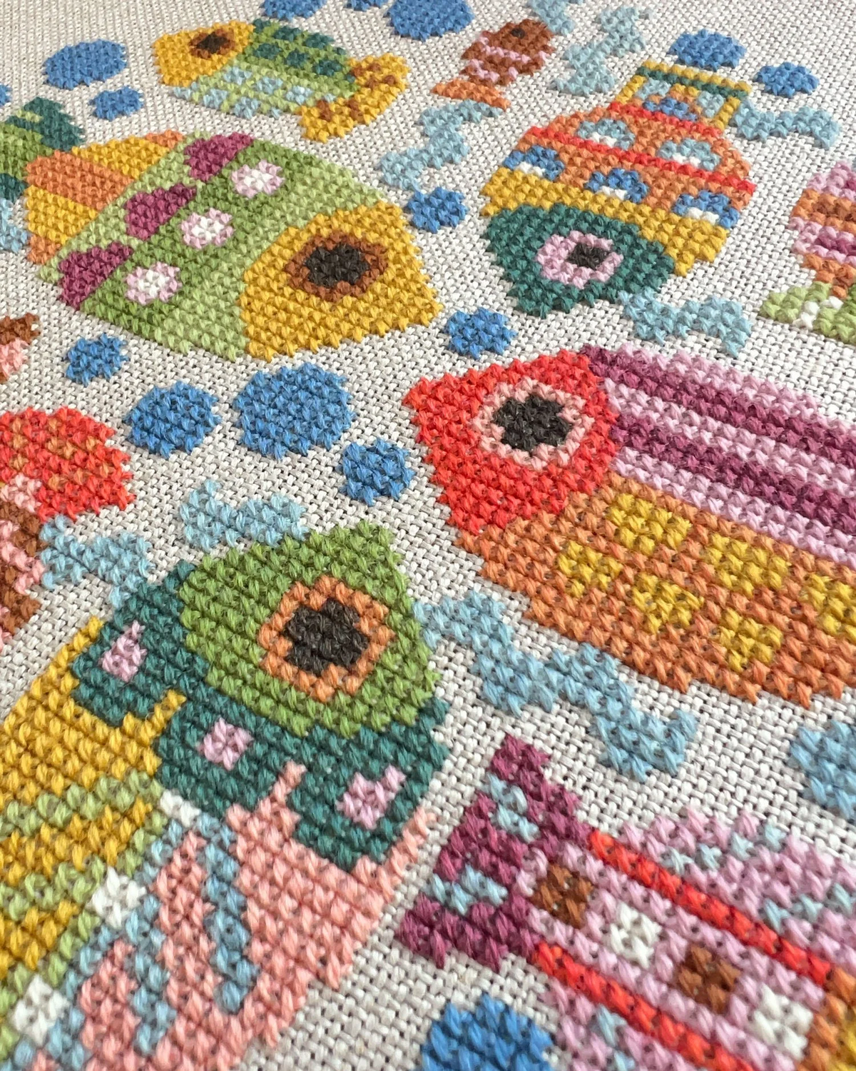 Fish Dish Cross Stitch Pattern