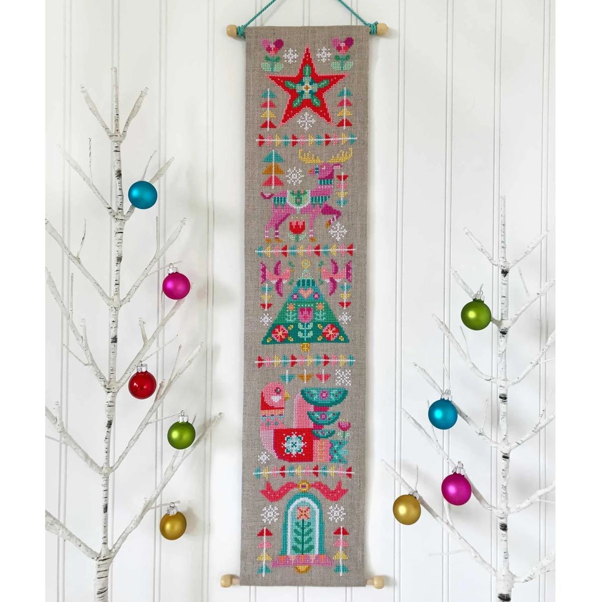Deck the Halls Cross Stitch Pattern