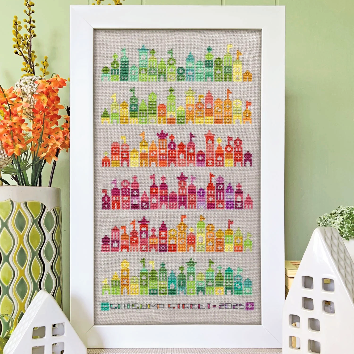 Local Shop Pattern Local Conditions Temperature Cross Stitch Pattern - Stitched Modern