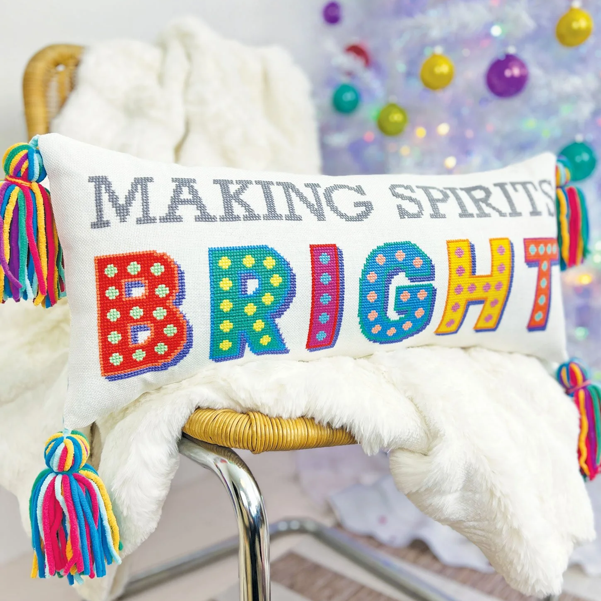 Making Spirits Bright Cross Stitch Pattern