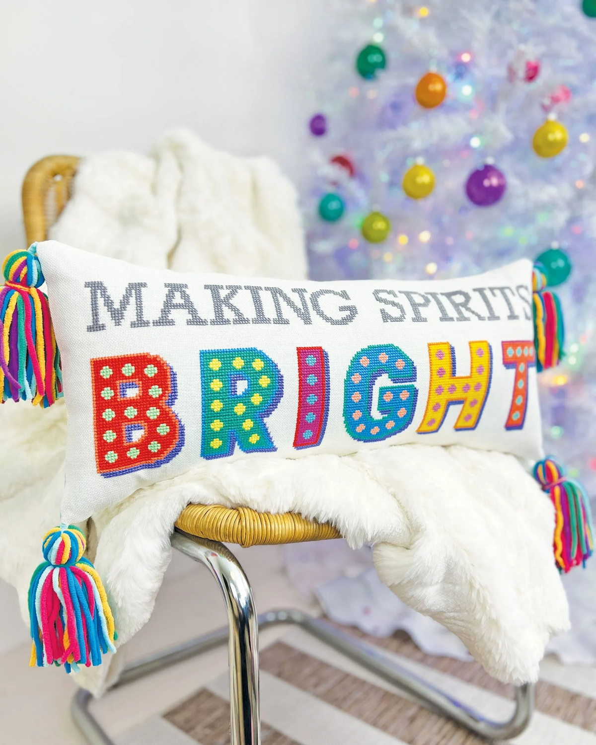 Making Spirits Bright Cross Stitch Pattern