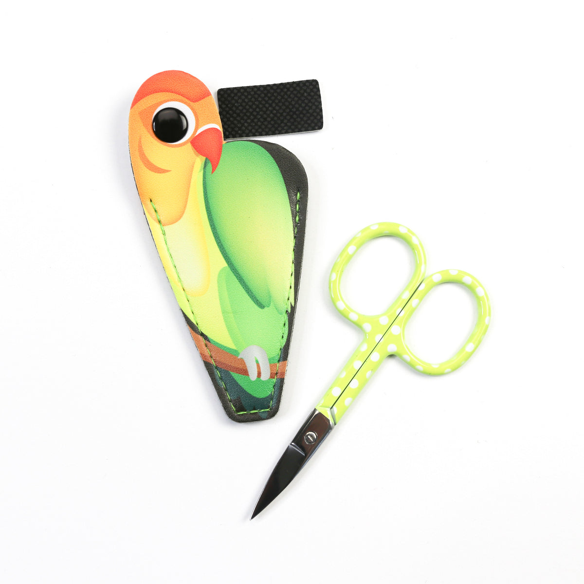 Purse Parrot Embroidery Scissors with Sheath-Stitched Modern