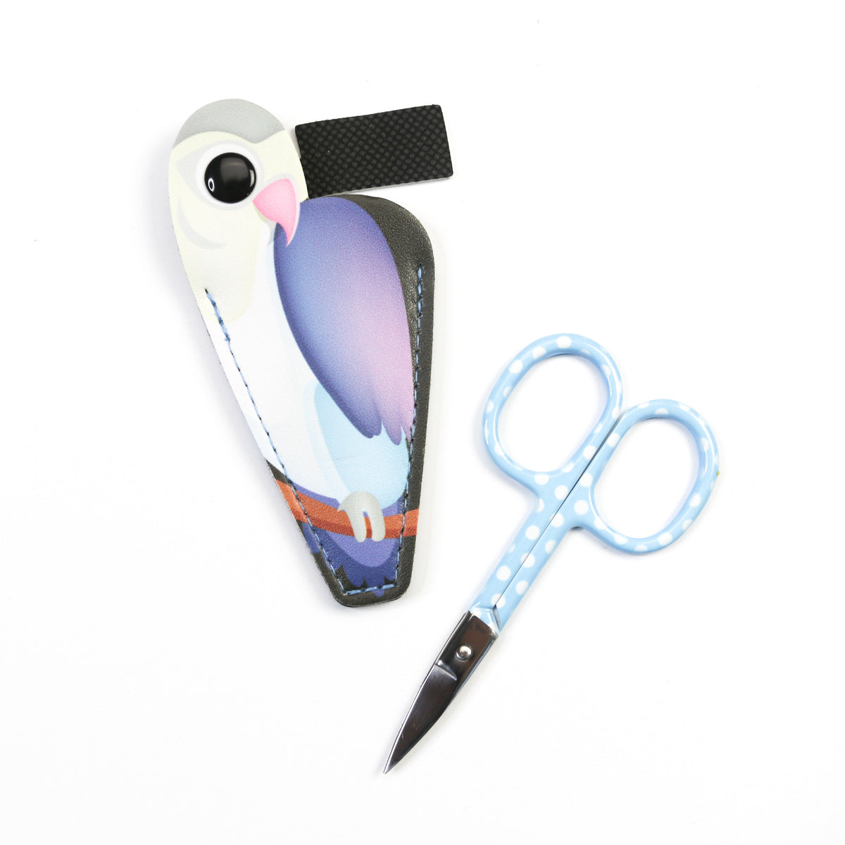 Purse Parrot Embroidery Scissors with Sheath-Stitched Modern