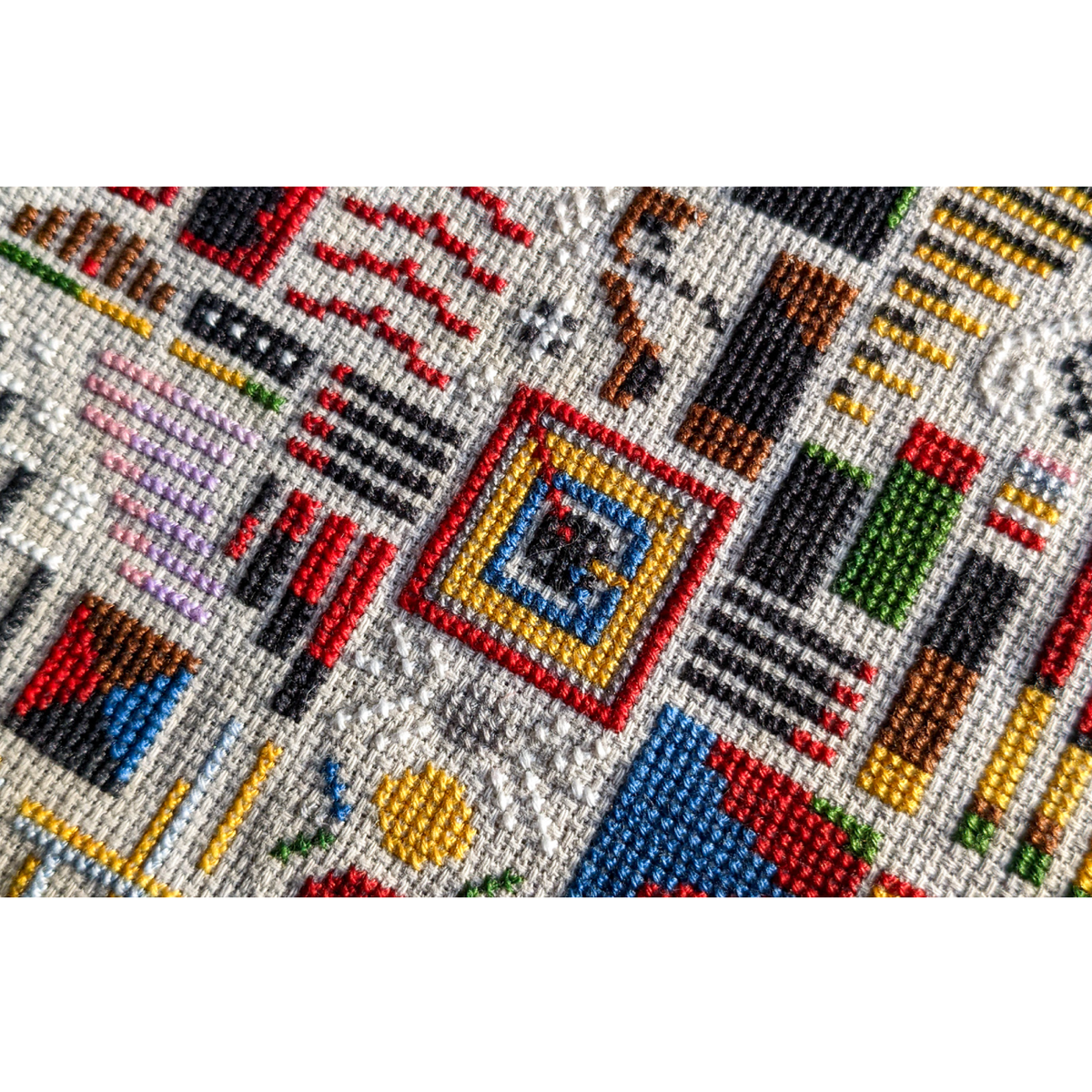 Data Portraits in Paris 1900 Cross Stitch Pattern-Stitched Modern
