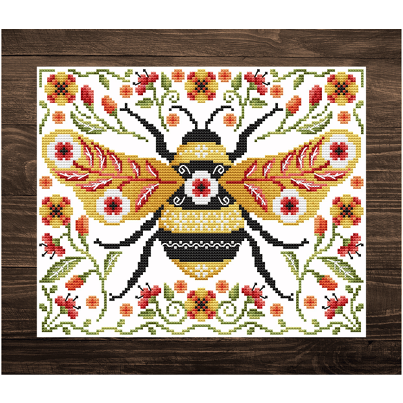 Bumblebee Buzz Cross Stitch Pattern