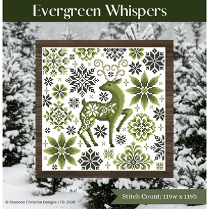 Evergreen Whispers Cross Stitch Pattern