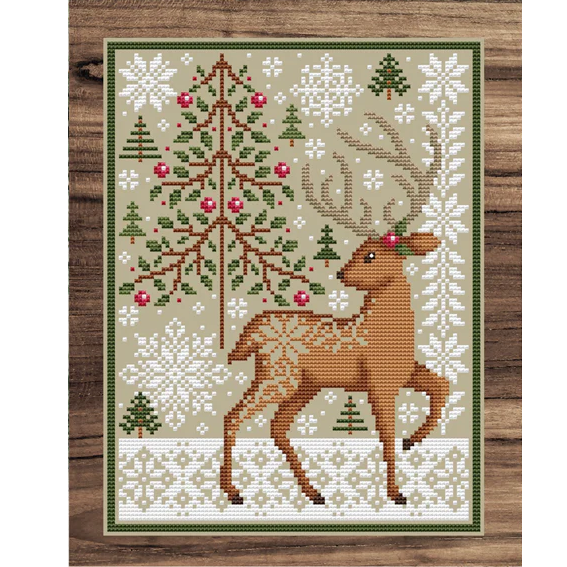 Woodland Winter Cross Stitch Pattern