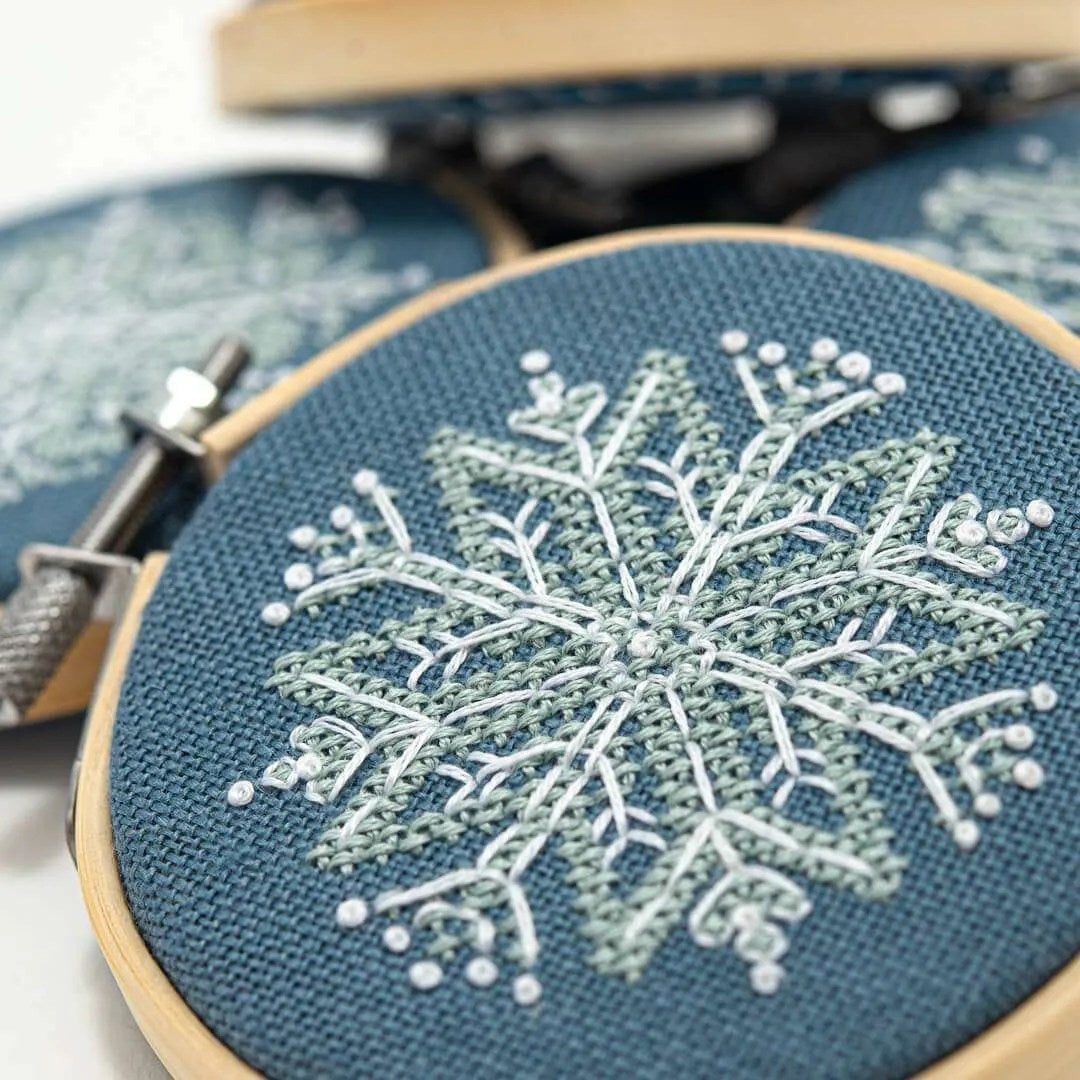 Mini Snowflake Ornaments Cross Stitch Pattern