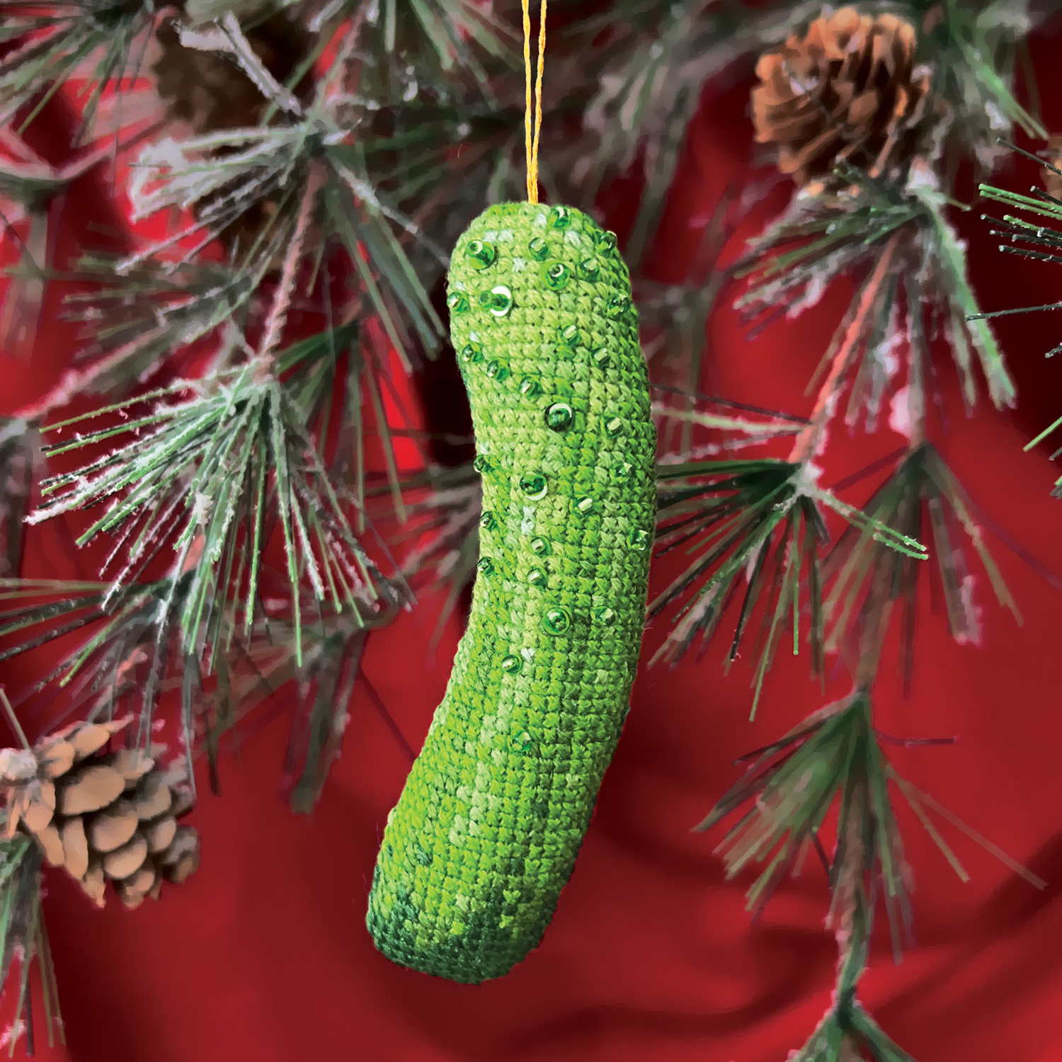 Christmas Pickle Cross Stitch Ornament Kit