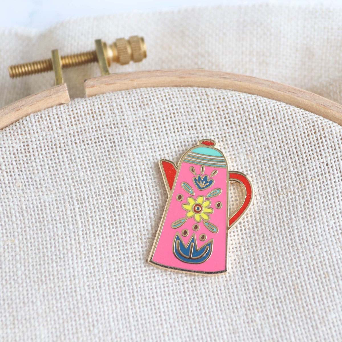 Pink Teapot Magnetic Needle Minder