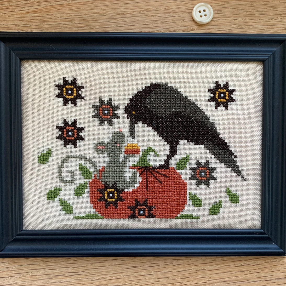 Candy Corn & Pumpkin Cross Stitch Pattern