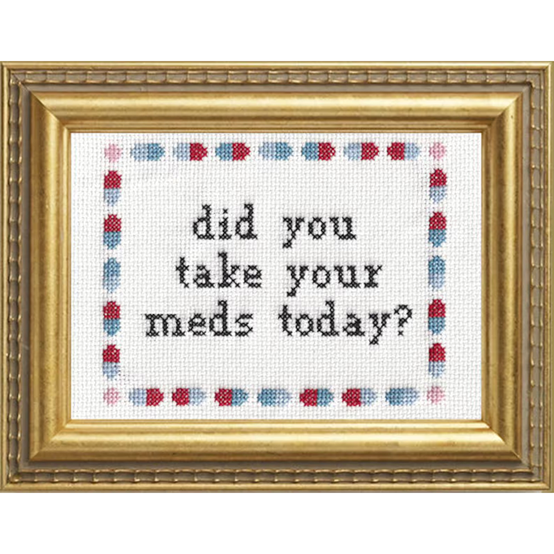 Did You Take Your Meds? Cross Stitch Kit