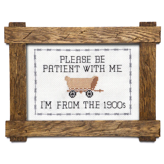 Please Be Patient With Me Cross Stitch Kit-Stitched Modern