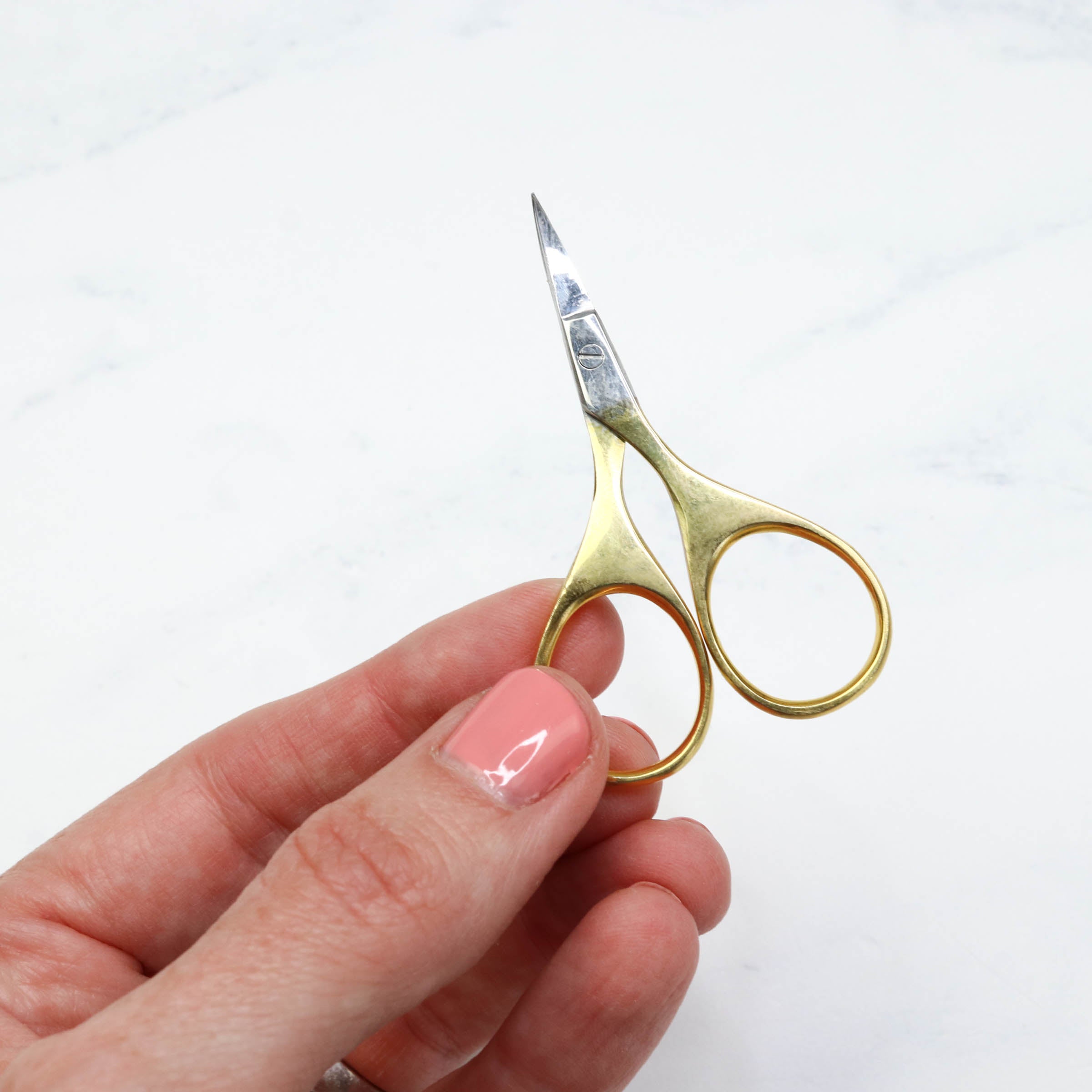 Gold Curved Blade Embroidery Scissors - Stitched Modern