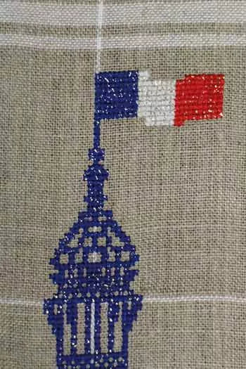 Eiffel Tower Tea Towel Cross Stitch Kit