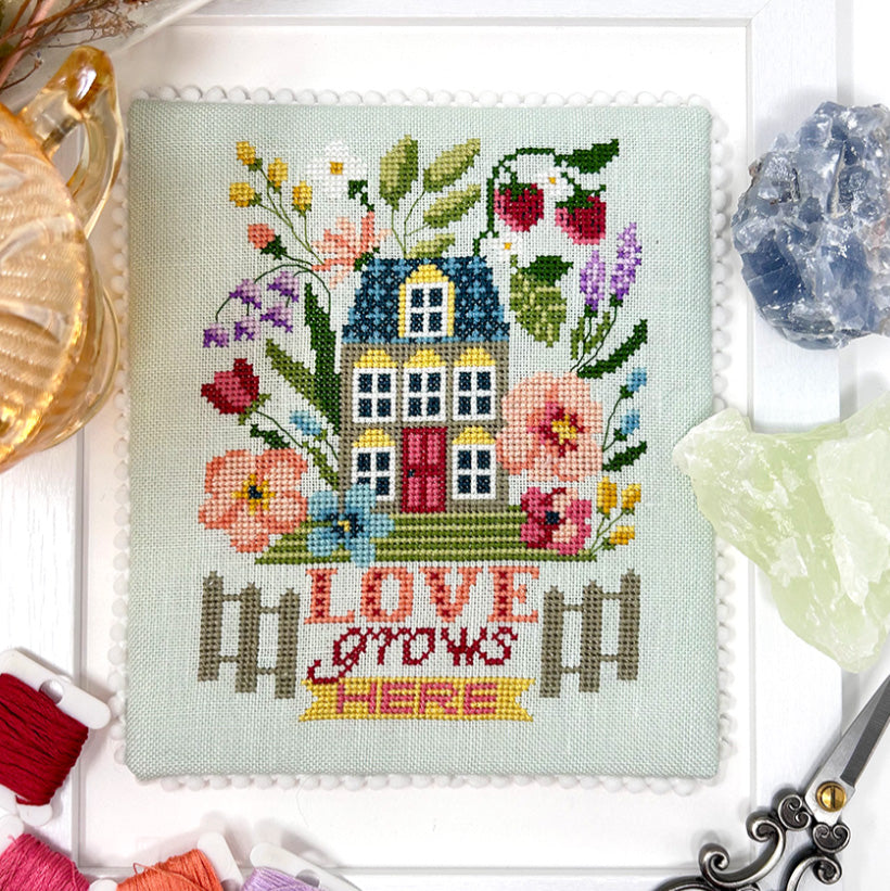 Love Grows Here Cross Stitch Pattern