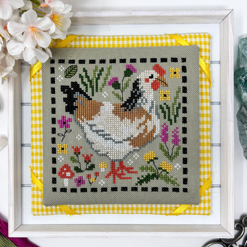 Spring Chicken Cross Stitch Pattern