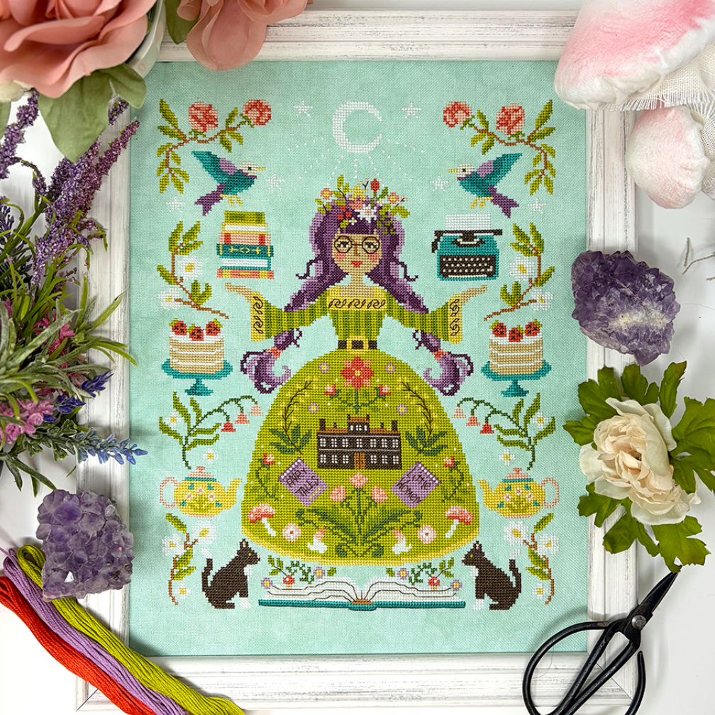 The Book Goddess Cross Stitch Pattern