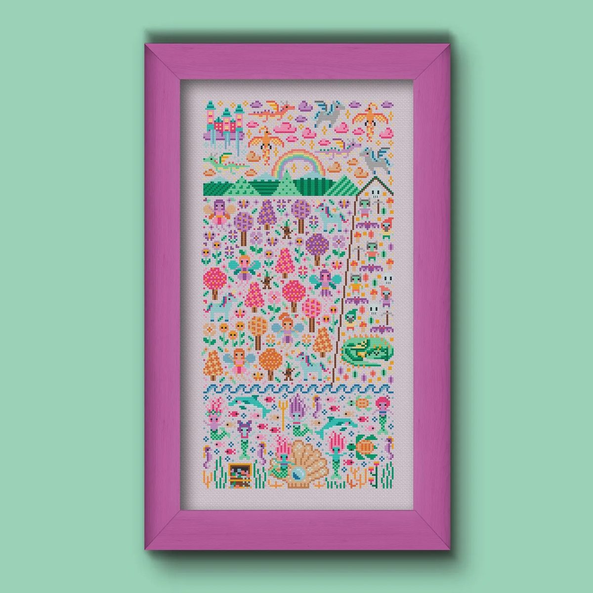 Fantasy Garden Cross Stitch Pattern