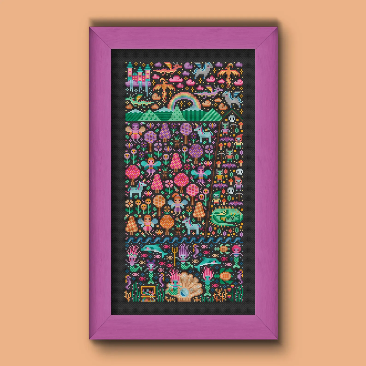 Fantasy Garden Cross Stitch Pattern