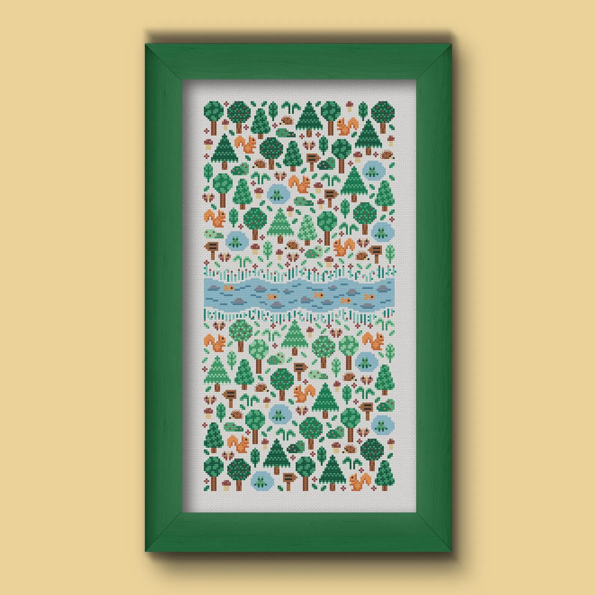 Forest Garden Cross Stitch Pattern