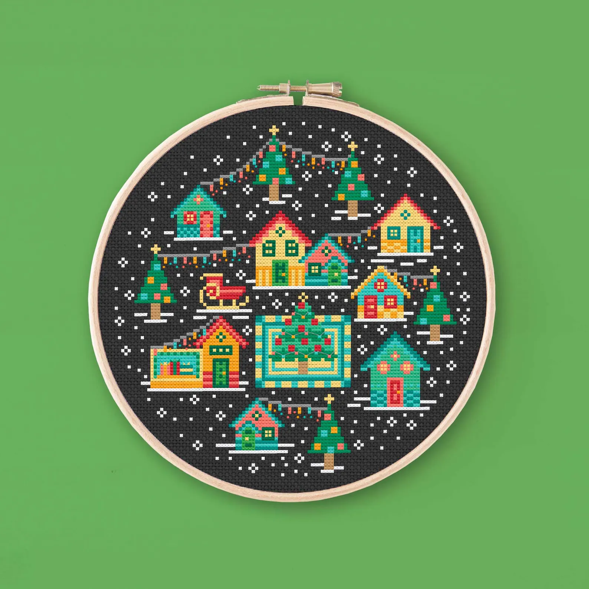 Christmas Town Cross Stitch Pattern
