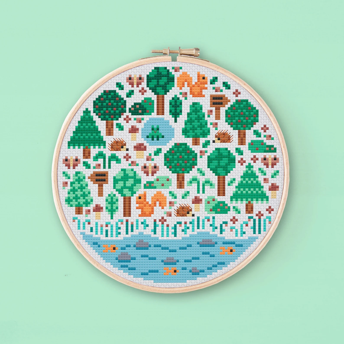 Mini Forest Garden Cross Stitch Pattern