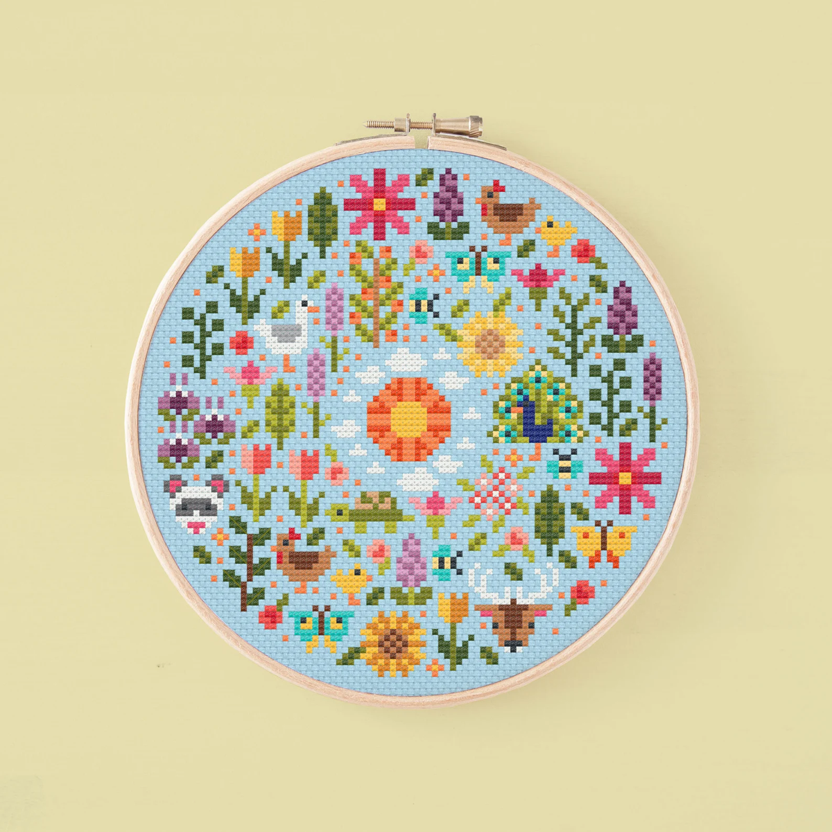 Mini Light Garden Cross Stitch Pattern