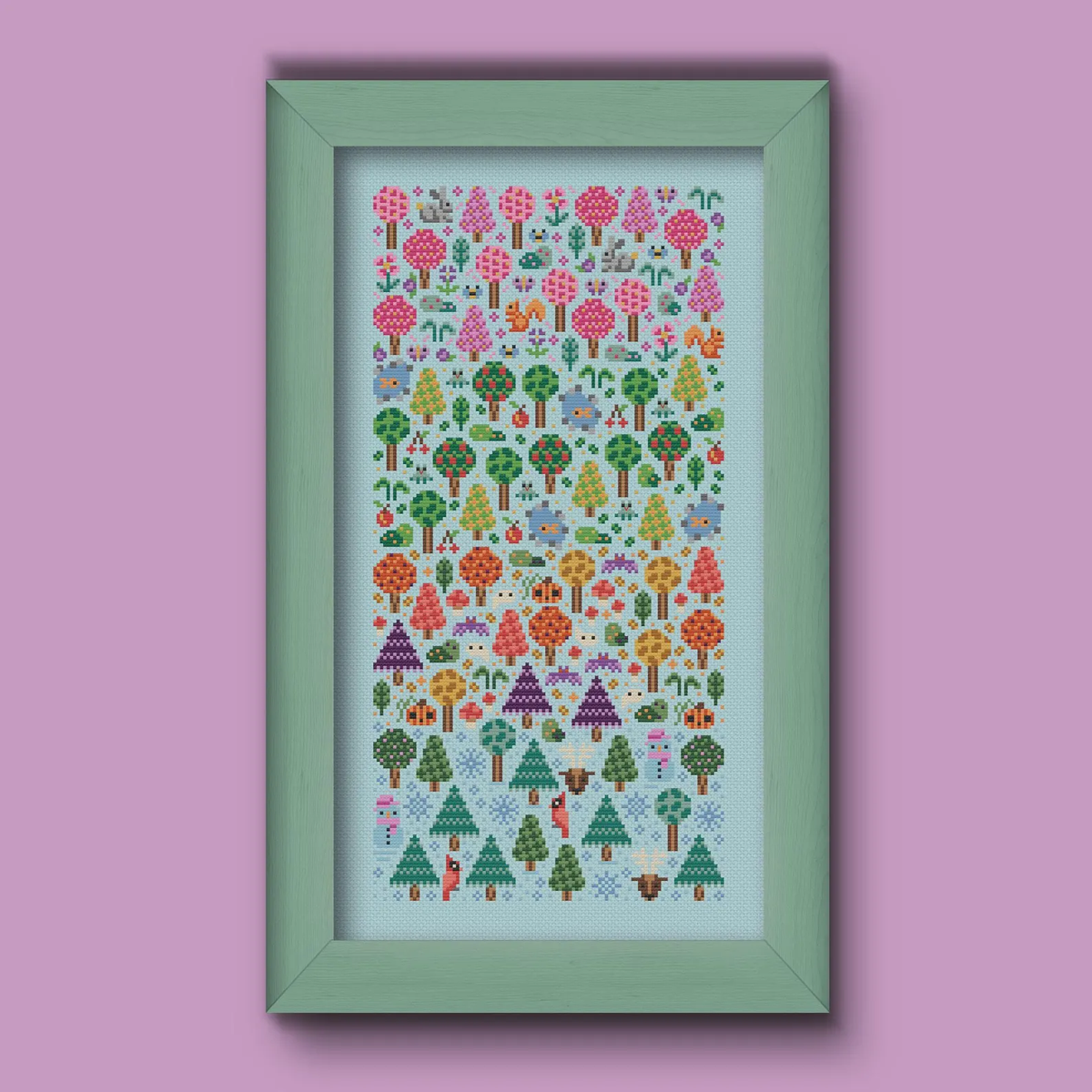 Seasons Garden Cross Stitch Pattern