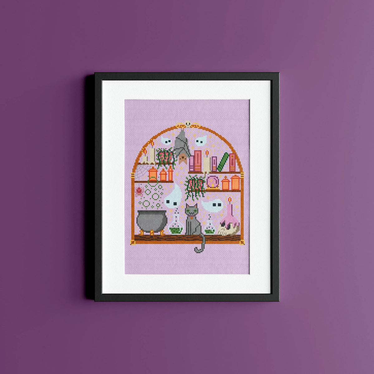 Witchy Desk Cross Stitch Pattern