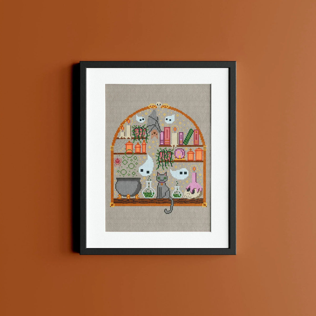 Witchy Desk Cross Stitch Pattern